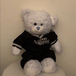 Build a bear dressed in an Oakland Raider uniform